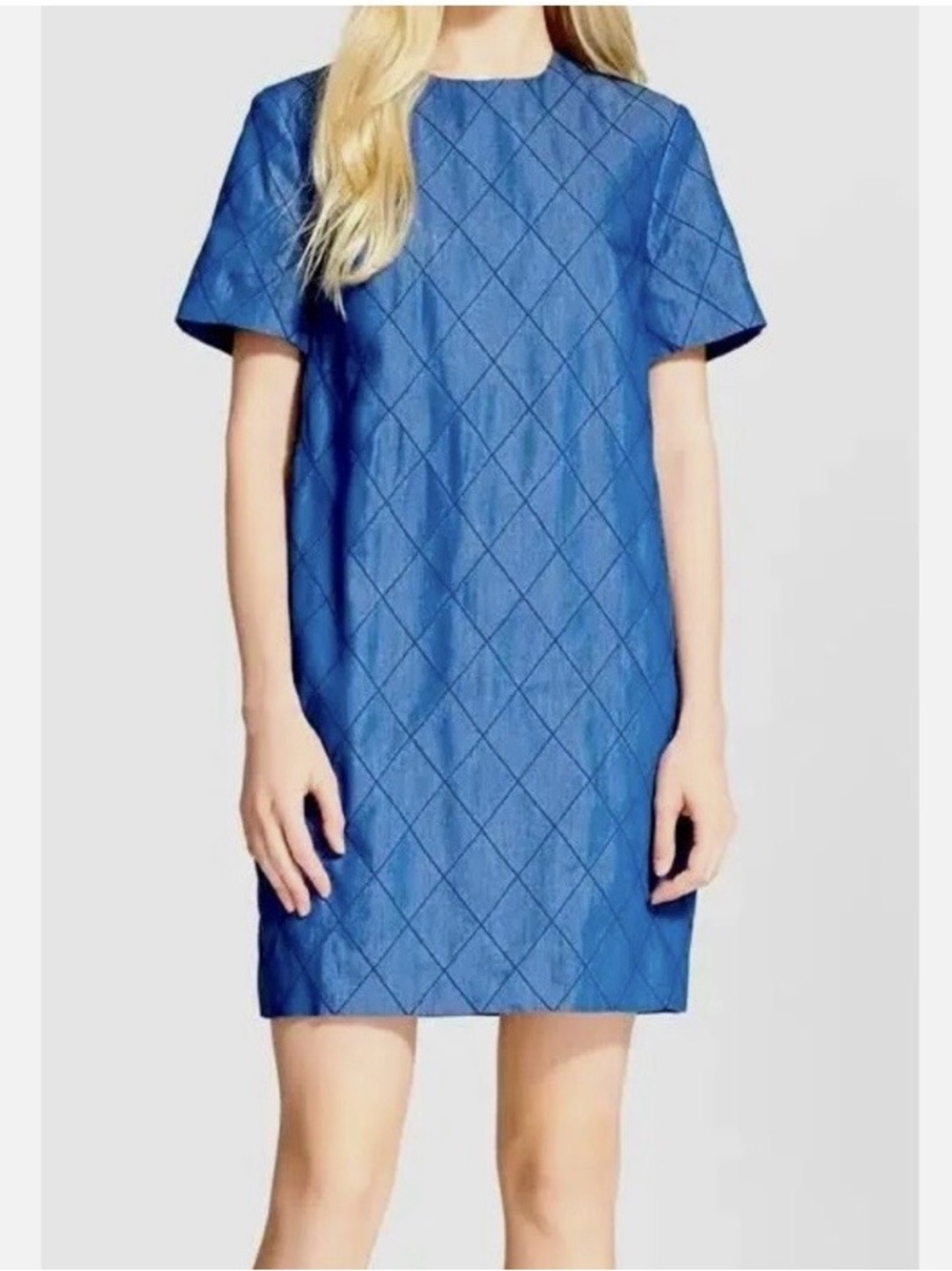 Kate Spade Quilted Chambray Shift
Dress with Pockets Size 8